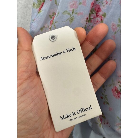 Abercrombie & Fitch Floral Maxi ruffle high low dress wedding guest sz SP - Picture 3 of 10